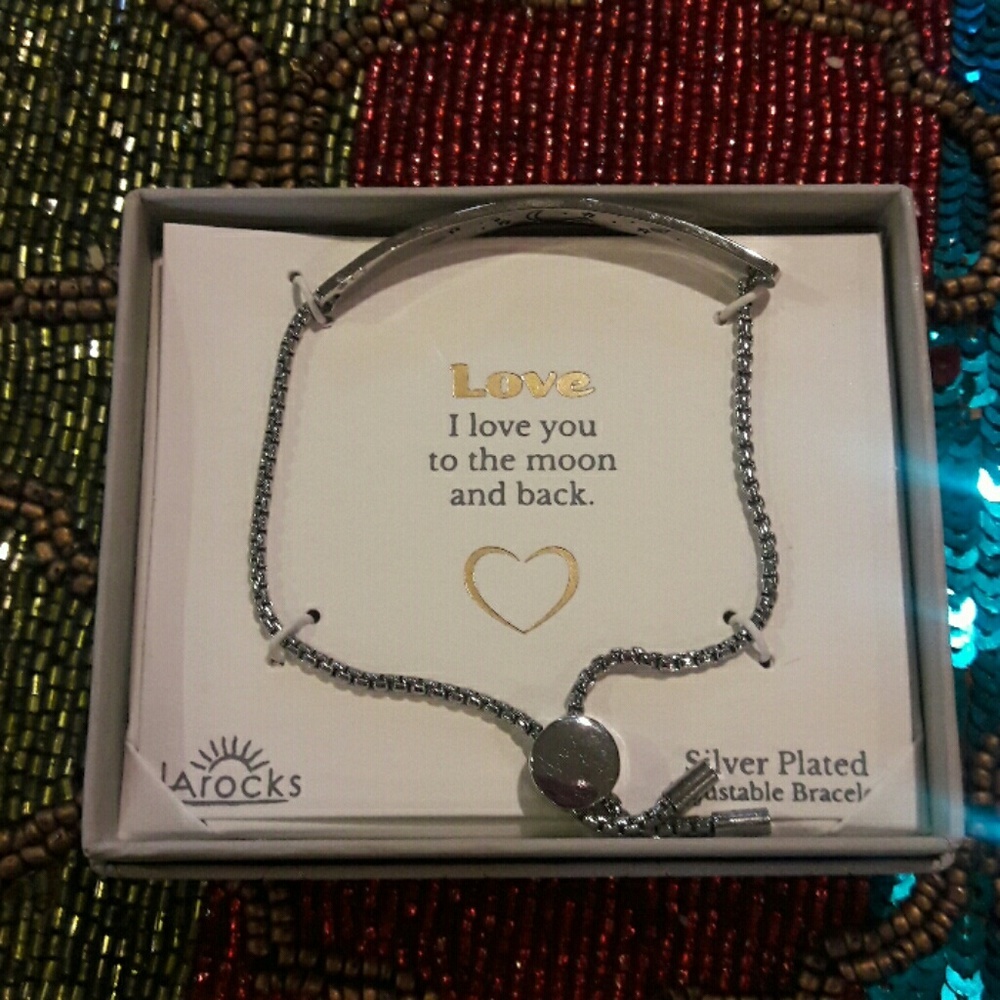 Silver plated asjustable bracelet
